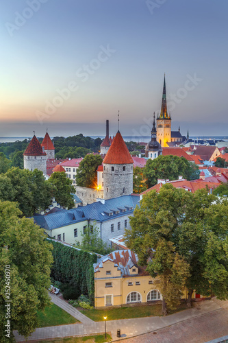 View of Walls of Tallinn, Estonia