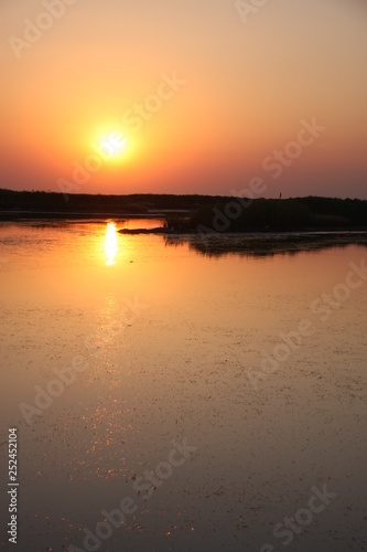 sunset on the lake