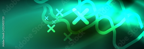 Shiny neon lights background, techno design, modern wallpaper for your project
