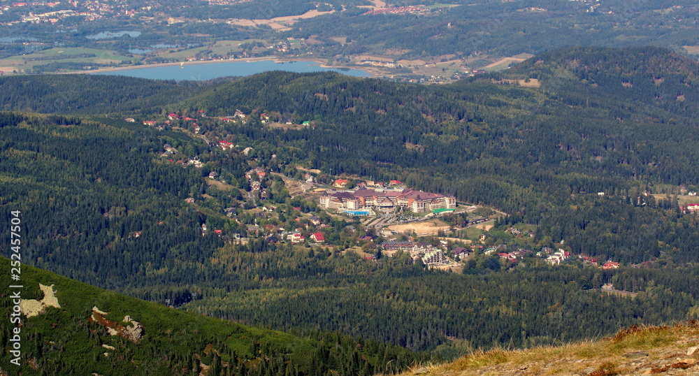 A view of Karpacz, a Lower Silesian resort from the mountains