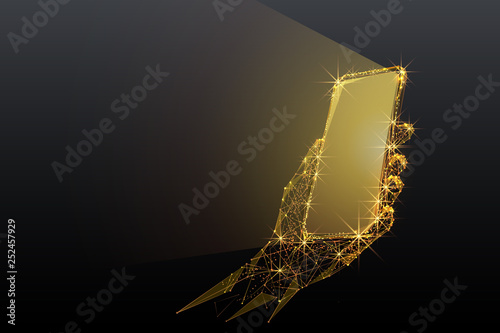 phone in hand low poly GD