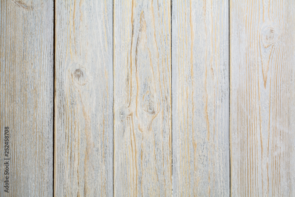 Fototapeta premium The wooden vertical background under old times of white color.
