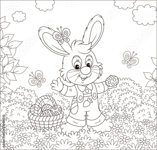 Friendly smiling Easter Bun...