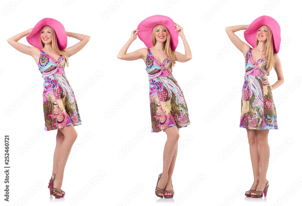 Fashionable woman isolated on white Fashionable woman isolated on white
