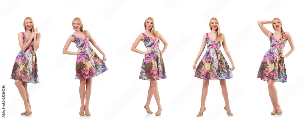 Fashionable woman isolated on white Fashionable woman isolated on white