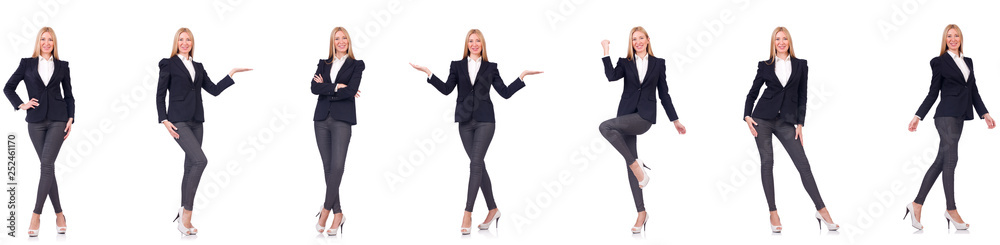 Beautiful businesswoman isolated on white Beautiful businesswoman isolated on white