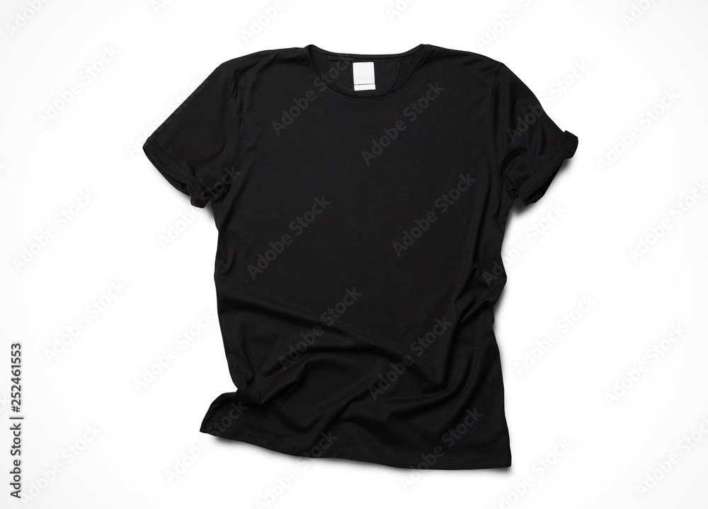 Black t-shirt mockup Stock Photo | Adobe Stock