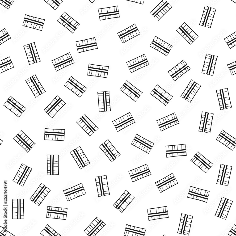 Doodle seamless pattern. Abstract geometric background. Minimalist, Scandinavian style. Black and white illustration.