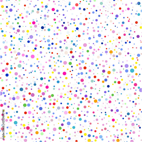 Multicolored circles on a white background. 