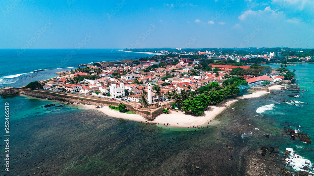 Beautyfull Shot from the top of Galle Fort in sunny day, Sri lanka