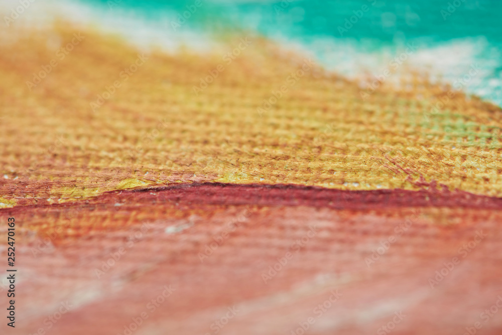 Fototapeta premium Yellow oil paint