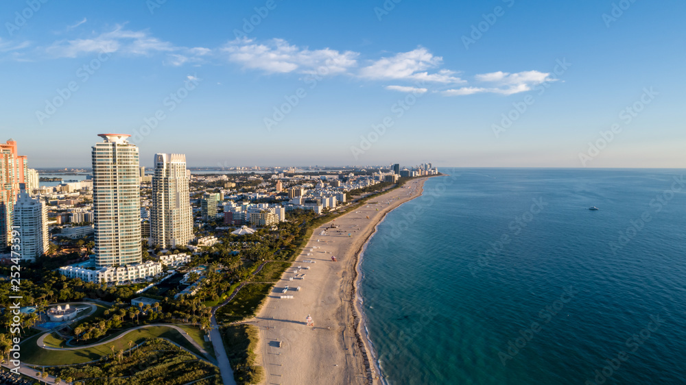 Aerial view of South Beach Miami Florida Aerial view of South Beach Miami Florida