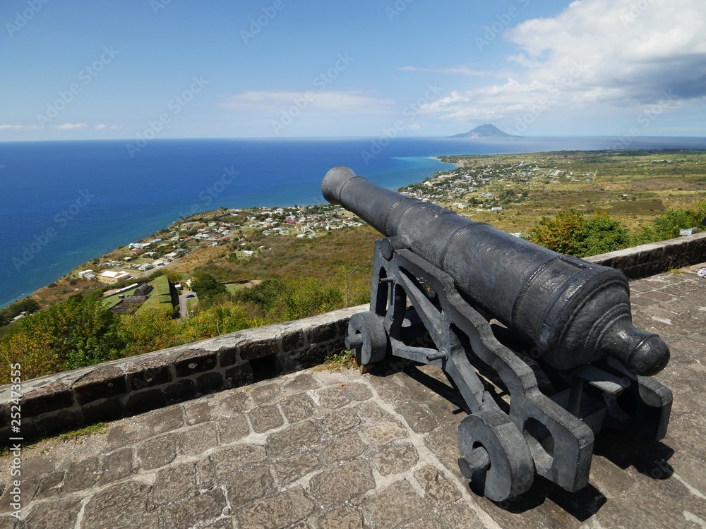 One of the cannons at the Brimstone Hill Fortress at St. Kitts