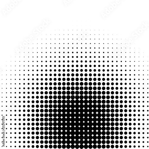 Background of raster semitone of black points on the white 