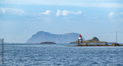 sea and landscape with stee...