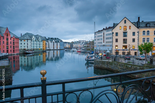 City of Alesund in middle N...