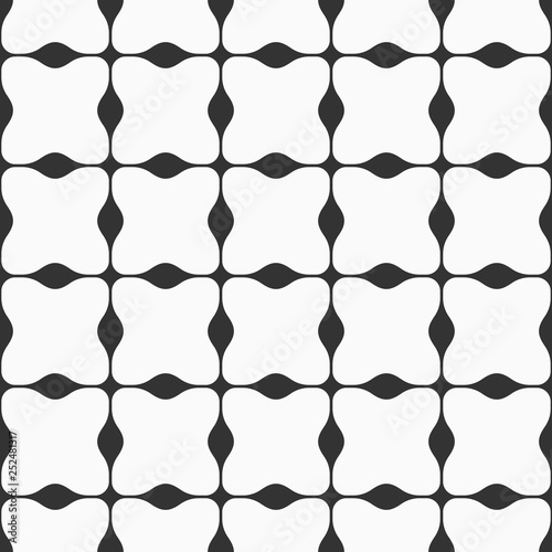 Abstract seamless geometric pattern with wavy stripes forming a symmetric rectangular grid.