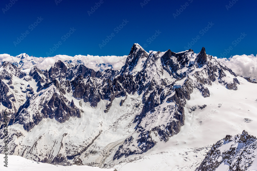 Snowy mountains Chamonix, Mont Blanc, Haute-Savoie, Alps, France Snowy mountains Chamonix, Mont Blanc, Haute-Savoie, Alps, France
