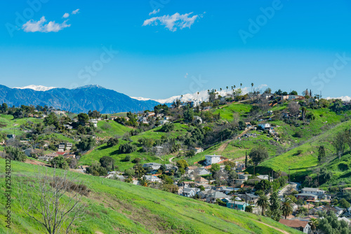 Mount Baldy with some residence building