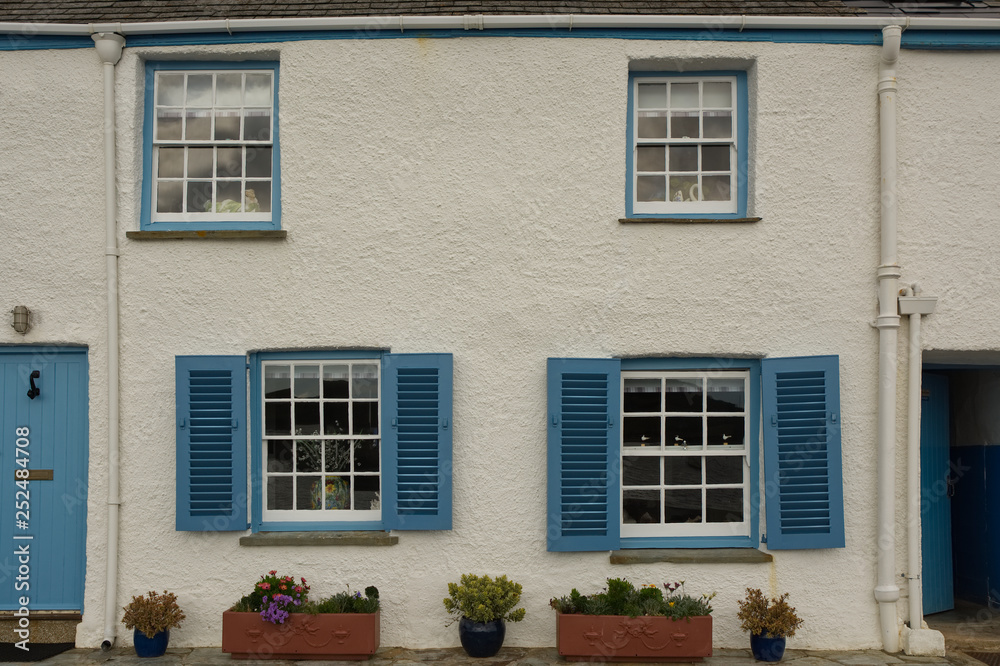 Obraz premium Cottages in St. Mawes, Cornwall, England