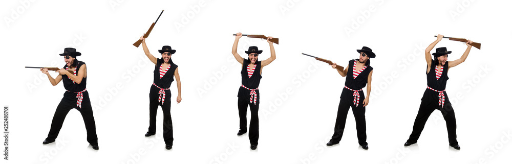 Man pirate isolated on the white background Man pirate isolated on the white background
