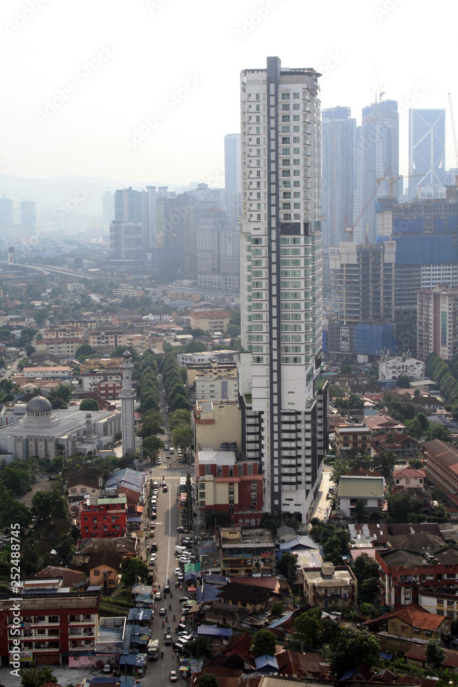 Kuala lumpur cityscape. Panoramic view of Kuala Lumpur city