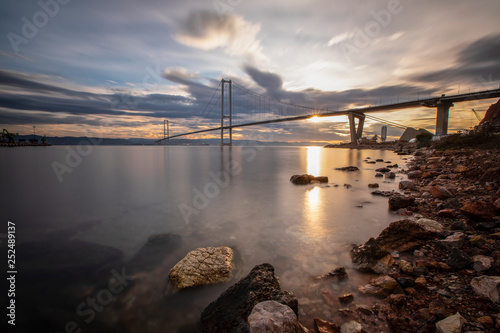 Fototapeta Naklejka Na Ścianę i Meble -  Osman Gazi Bridge (Izmit Bay Bridge). Izmit, Kocaeli, Turkey