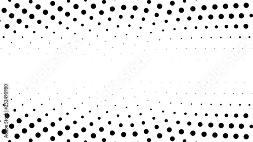 Halftone gradient pattern. Abstract halftone dots background. Monochrome dots pattern. Pop Art  Comic small dots. Gradient frame. Banner with space. Design for presentation  report  flyer  card