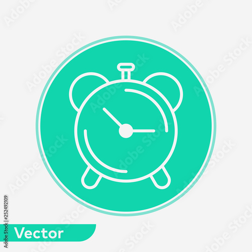 Alarm clock vector icon sign symbol