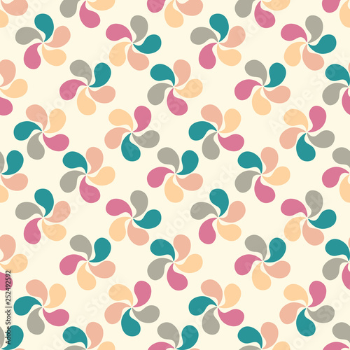 Seamless pattern. Endless background with abstract flowers