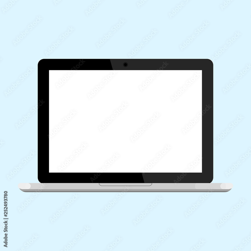 Laptop isolated on white background. Computer notebook, pc icon. Mobile device. Vector flat design Laptop isolated on white background. Computer notebook, pc icon. Mobile device. Vector flat design