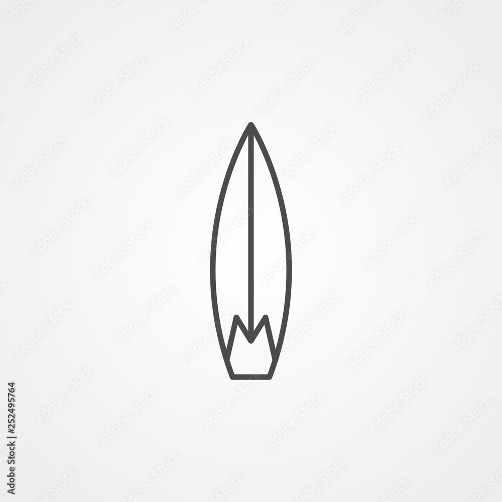 Surfboard vector icon sign symbol Surfboard vector icon sign symbol