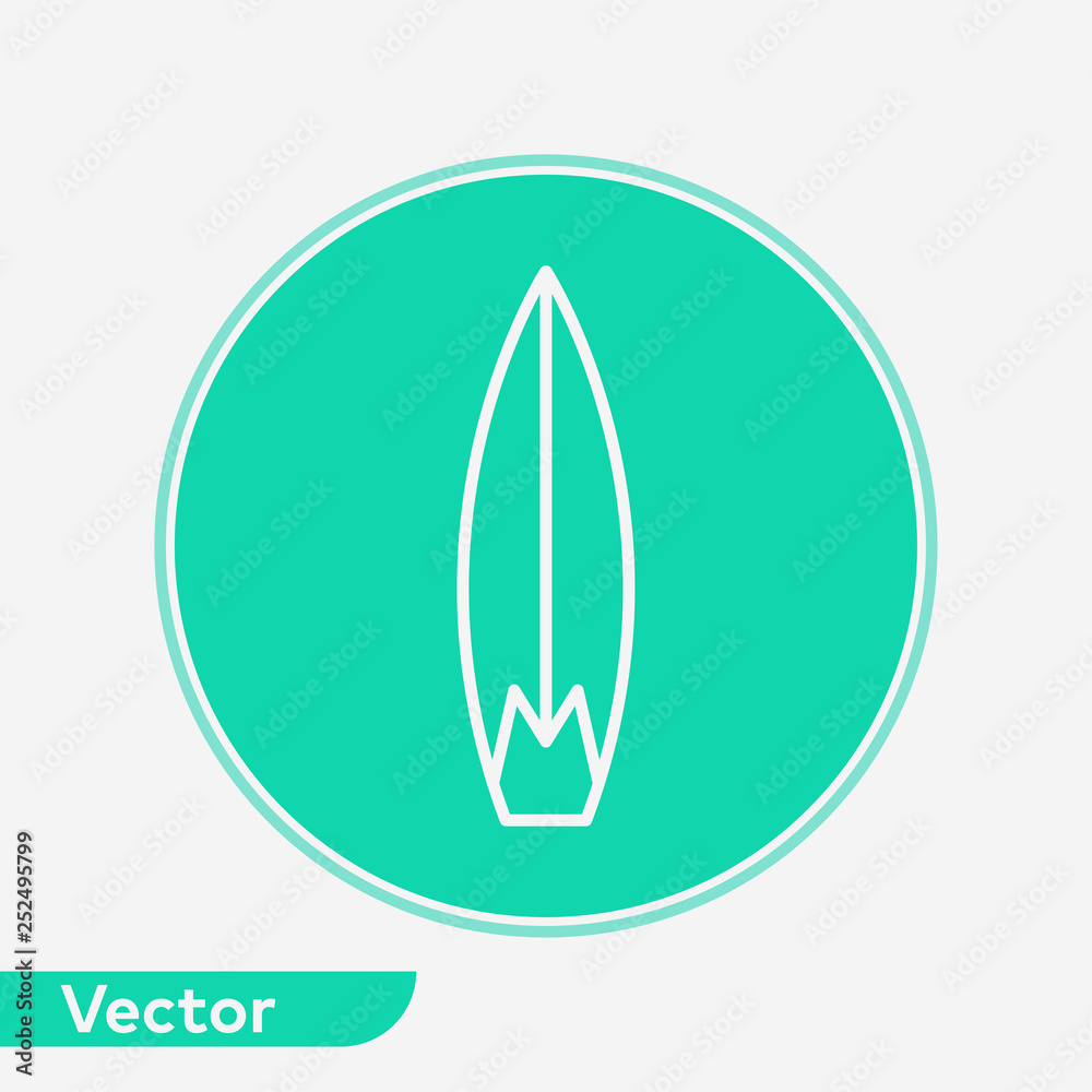 Surfboard vector icon sign symbol Surfboard vector icon sign symbol