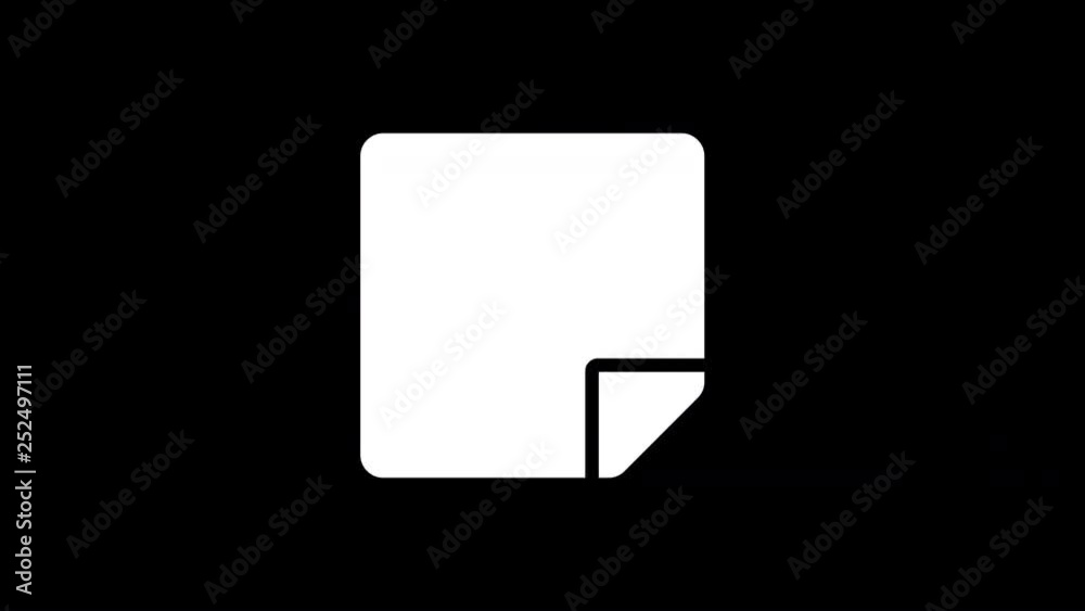 From the Glitch effect arises sticky note symbol. Then the TV turns off. Alpha channel Premultiplied - Matted with color black From the Glitch effect arises sticky note symbol. Then the TV turns off. Alpha channel Premultiplied - Matted with color black