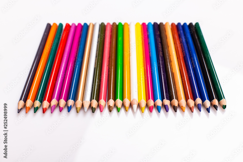 Color pencils isolated on white background. Color pencils isolated on white background.