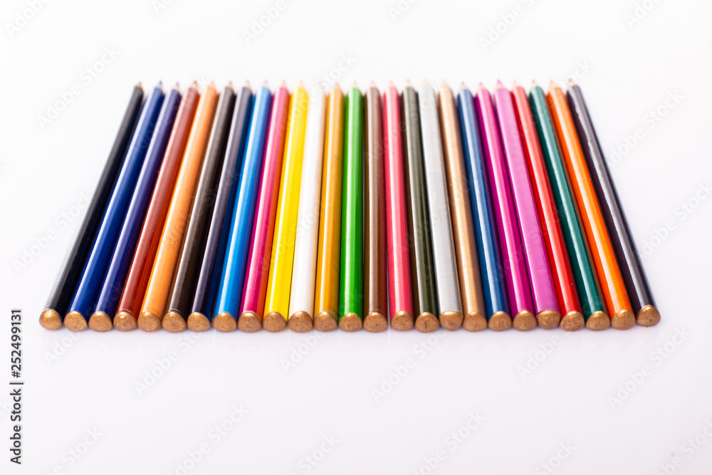 Color pencils isolated on white background. Color pencils isolated on white background.
