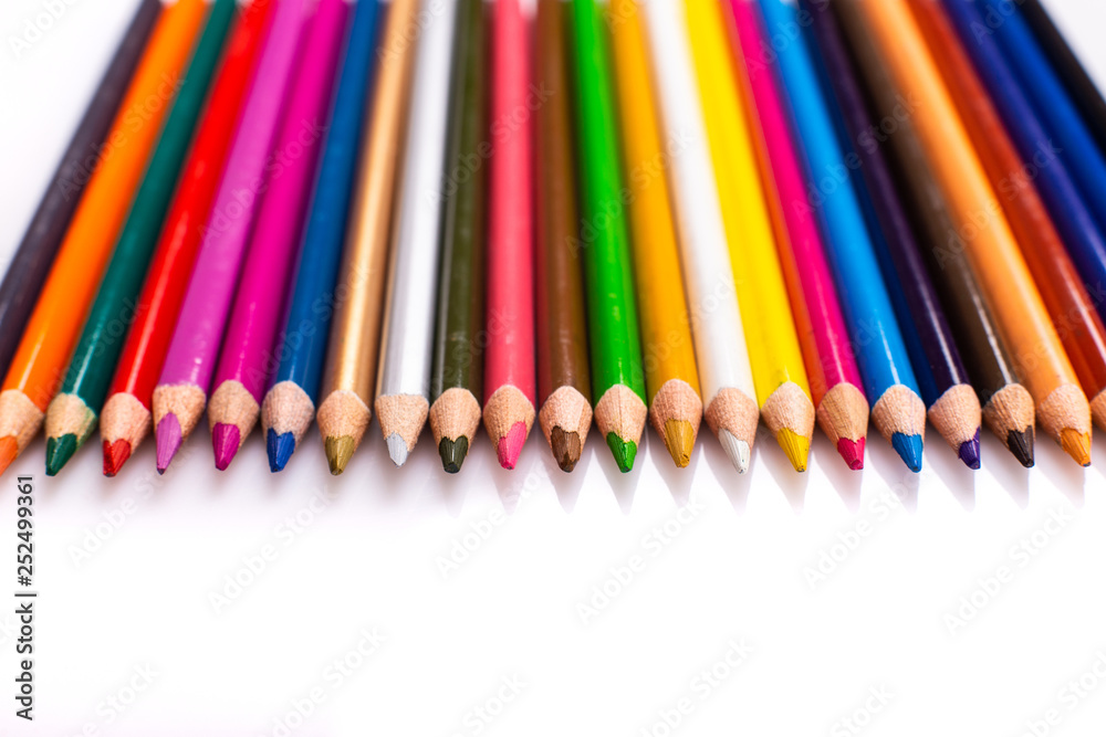 Color pencils isolated on white background. Color pencils isolated on white background.