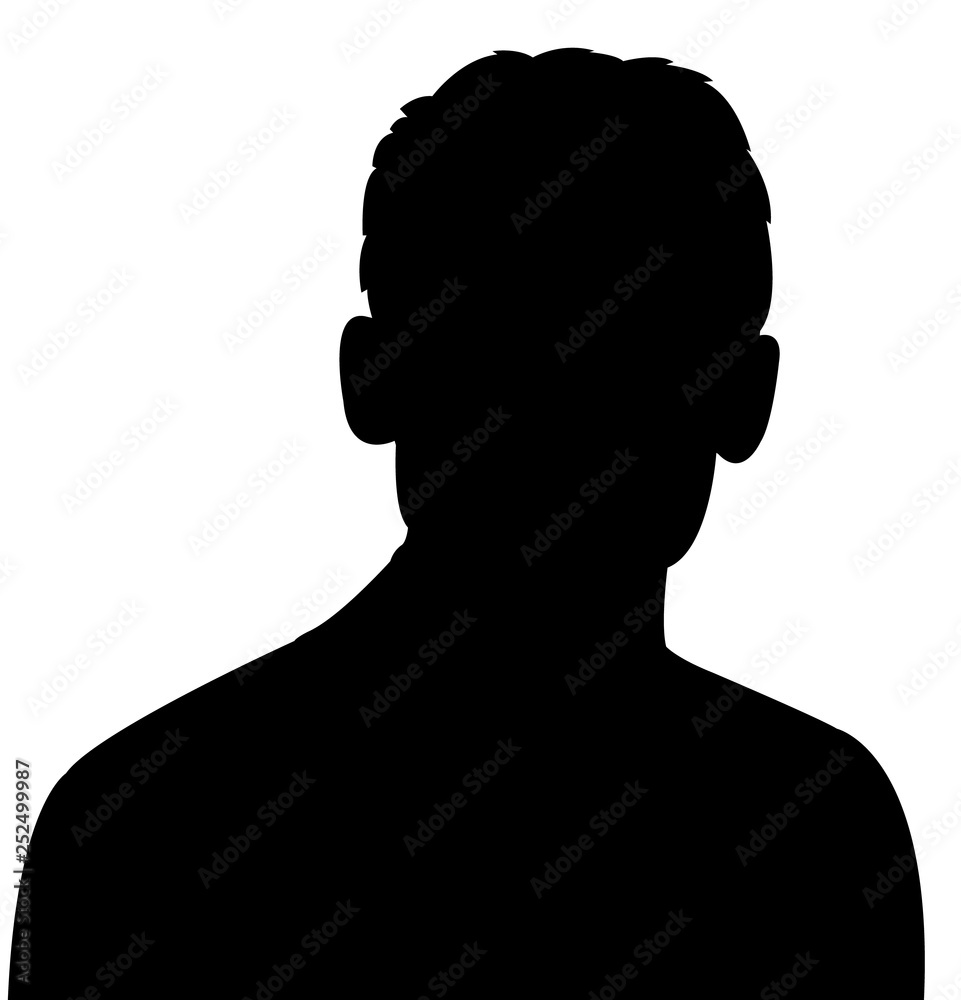 a man head silhouette vector