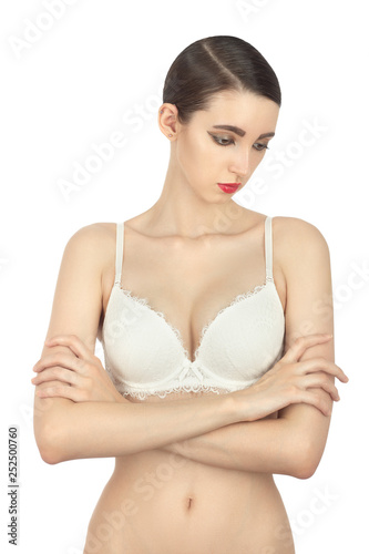 woman in bra