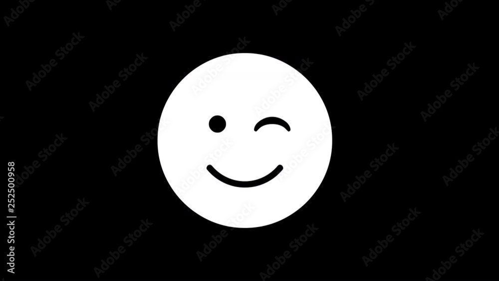 From the Glitch effect arises smile wink symbol. Then the TV turns off. Alpha channel Premultiplied - Matted with color black From the Glitch effect arises smile wink symbol. Then the TV turns off. Alpha channel Premultiplied - Matted with color black