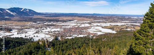 Panoramabild von Ohlstadt in Oberbayern