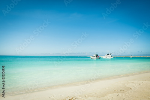 Paradise beach with turquoise blue water