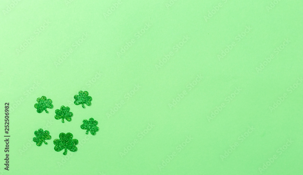 Saint Patricks Day ornaments with copy space Saint Patricks Day ornaments with copy space