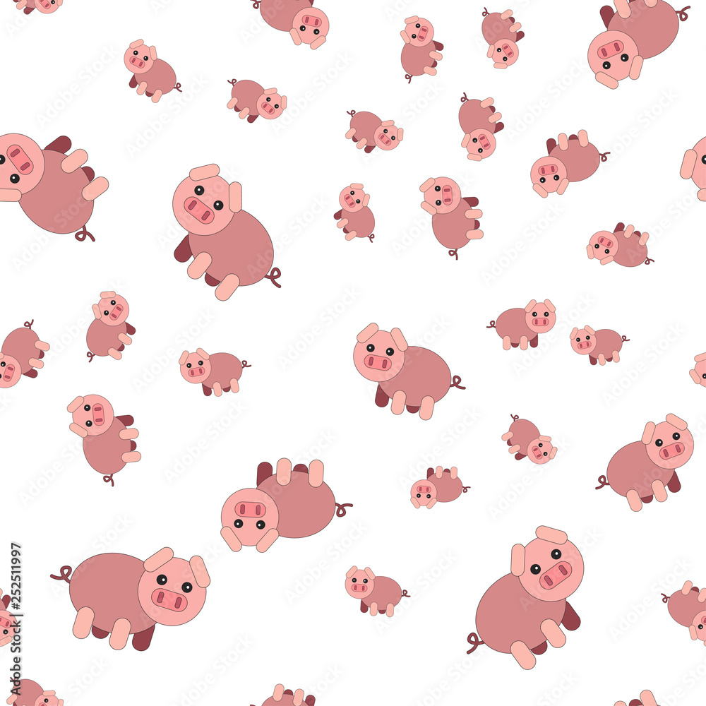 Seamless pattern from pigs.