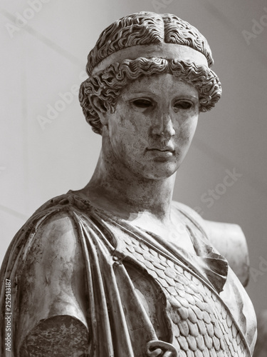 The statue of the ancient Greek goddess Hera