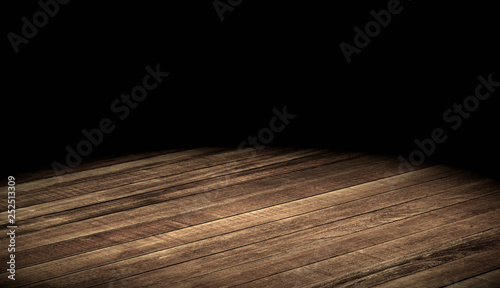 Dunkler Holz Bretter Boden und Spotlight