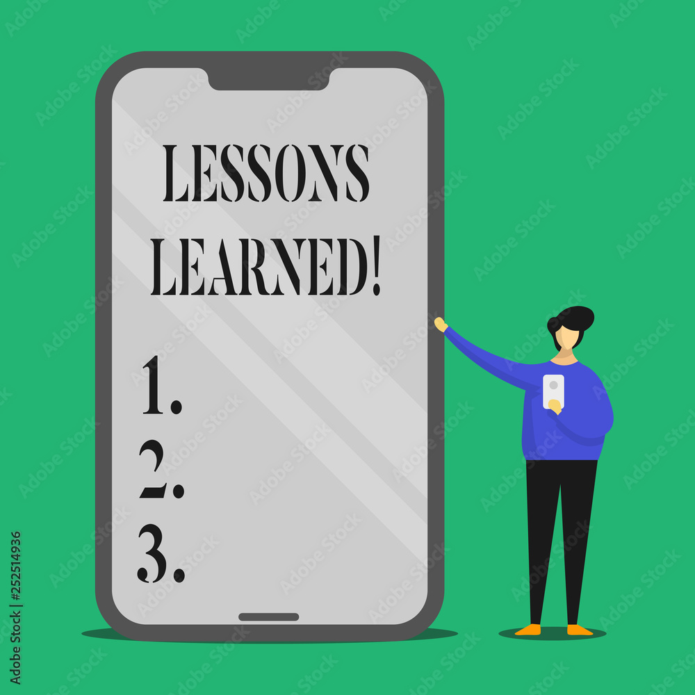 Text sign showing Lessons Learned. Conceptual photo Experiences that should be taken into account in the future Text sign showing Lessons Learned. Conceptual photo Experiences that should be taken into account in the future