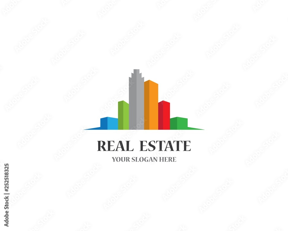 Real estate logo icon illustration