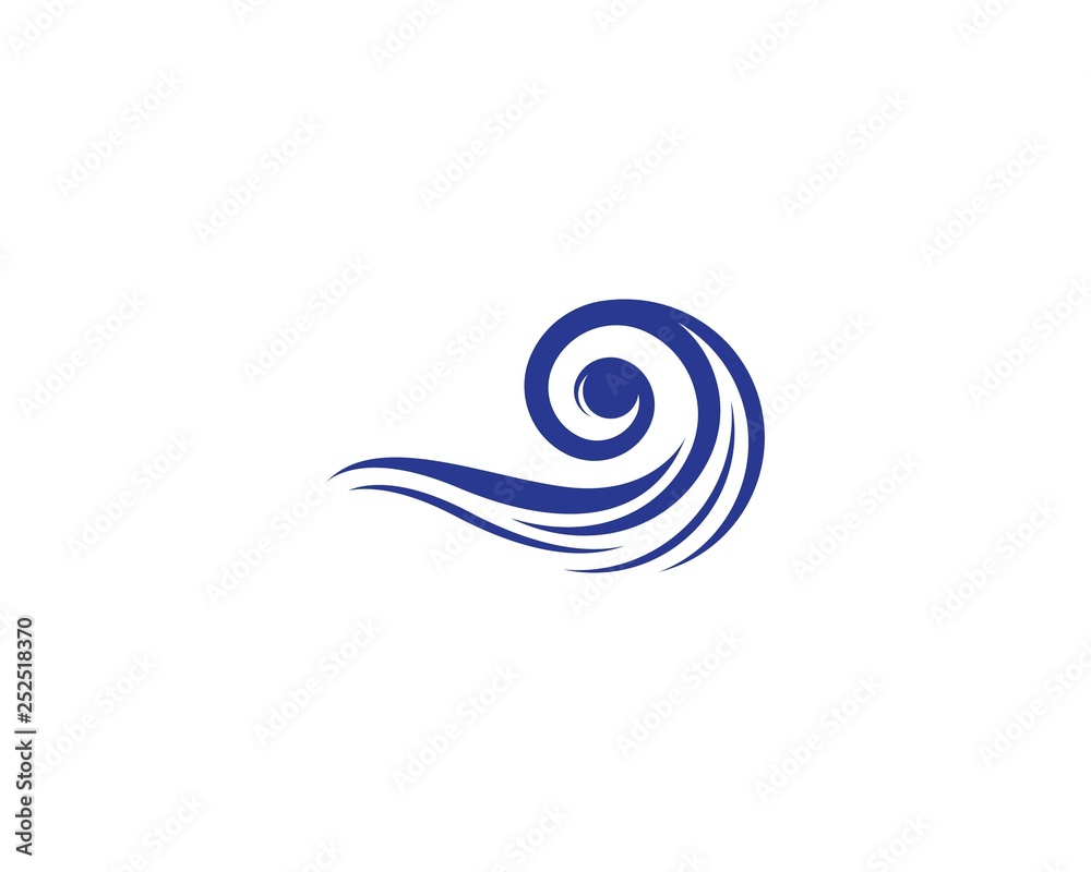 Water wave logo illustration