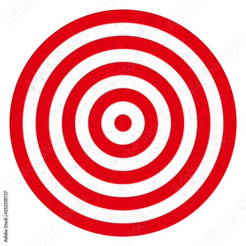 Red target on white background
